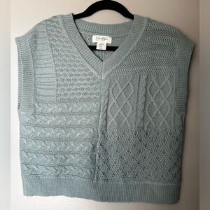Jessica Simpson V-Neck Sweater Vest in Light Blue